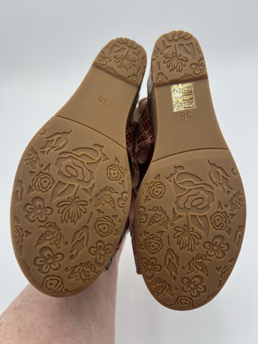 L’Artiste Spring Step Floral Platform Sandals Womens EU 38 Boho Leather Comfort - Picture 9 of 11